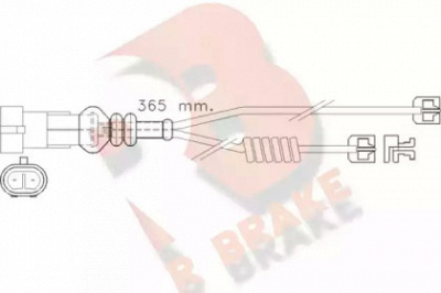 R BRAKE 610301rb -  Сигнализатор, износ тормозных колодок